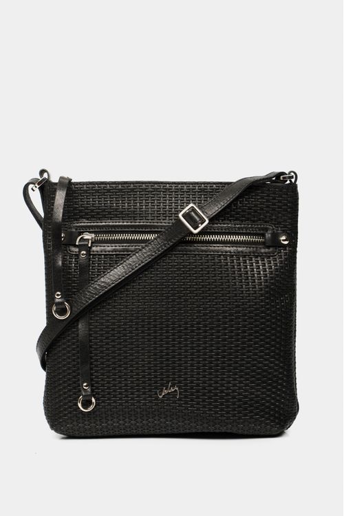 Bolso Manos Libres Negro Con Cadena Para Mujer