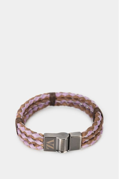 Manilla plait de cuero para hombre trenzado artesanal