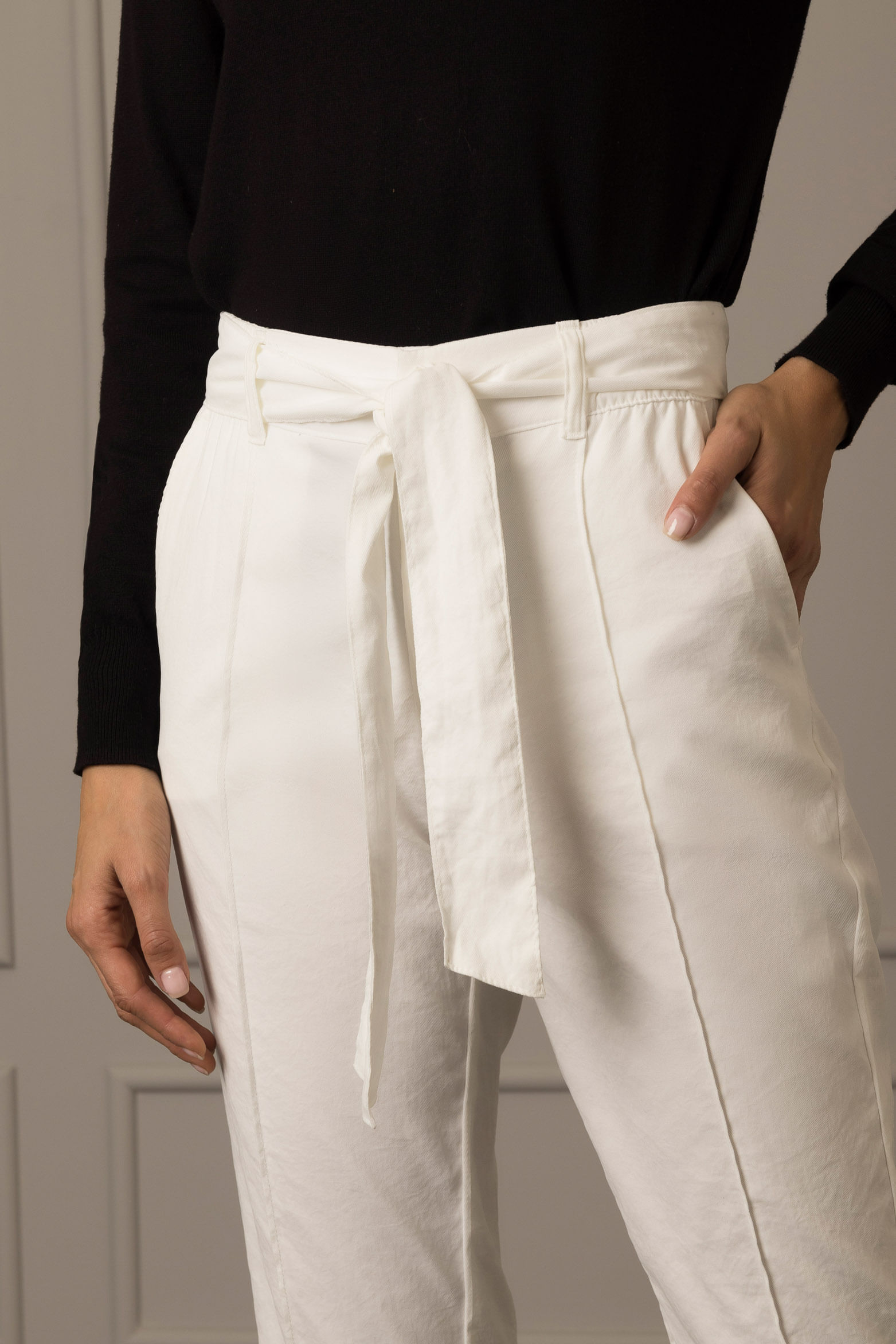 Pantalón minium mujer tiro alto Blanco |