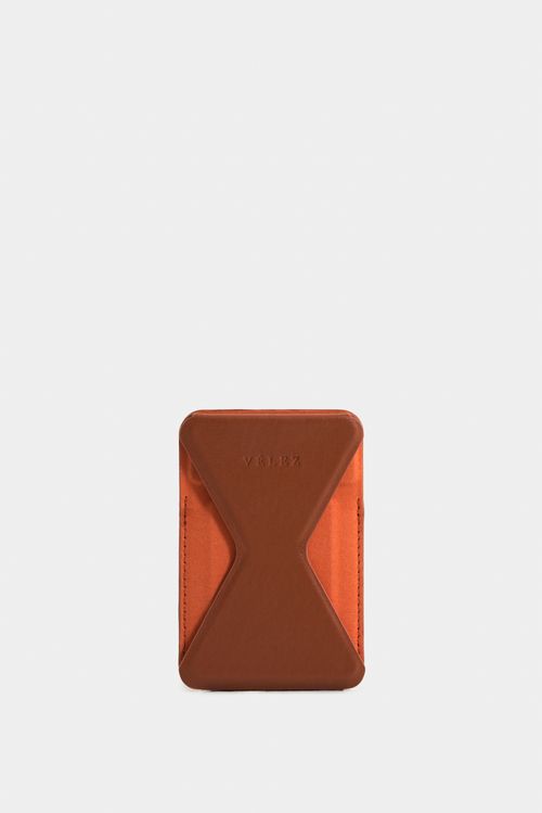 Porta tarjetas adhesivo para celular australis de cuero