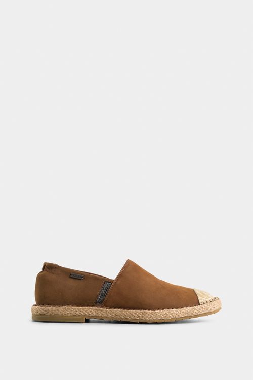 Mocasines de cuero para mujer detalle millaré lateral