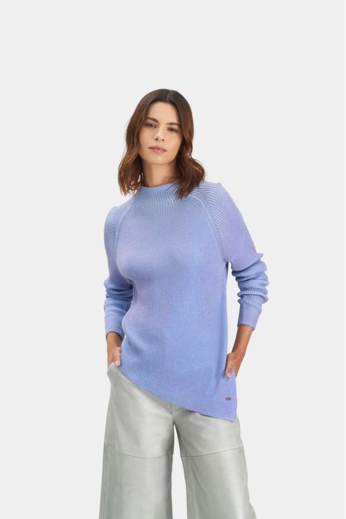 Sweater ceres iridiscente para mujer tejido rectilíneo