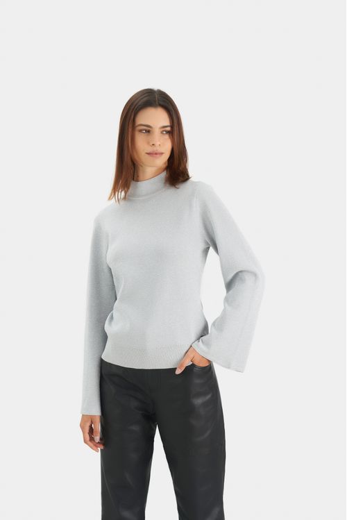Sweater misolis tejido para mujer hilos lurex
