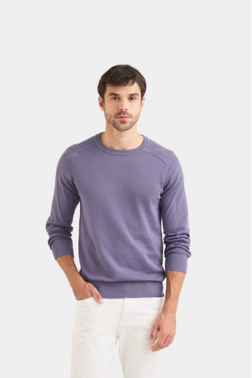 Sweater tejido en algodón para hombre manga ranglan