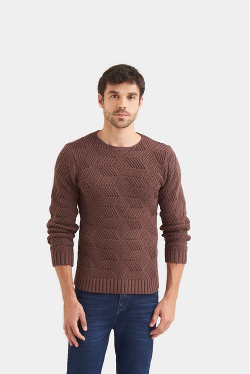 Sweater tejido para hombre figuras geométricas