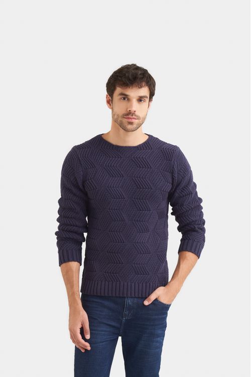 Sweater tejido para hombre figuras geométricas