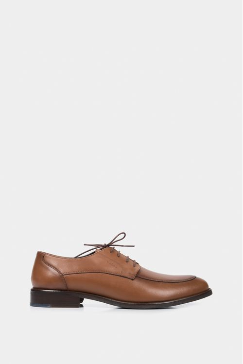 Zapatos cordón formal de cuero para hombre efecto envejecido