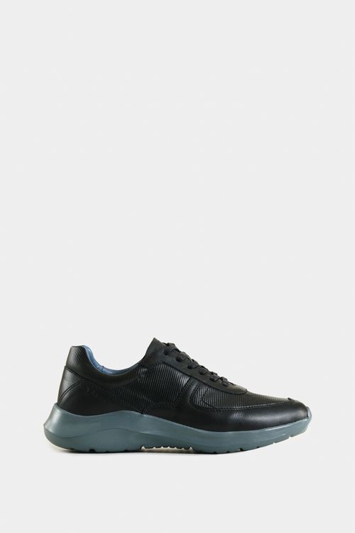 Tenis ginger de cuero para hombre suela deportiva