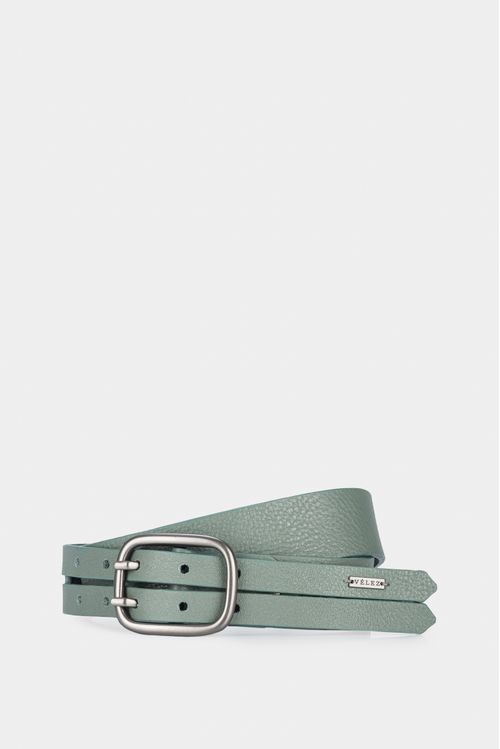 Cinturón unifaz turín de cuero para mujer hebilla con doble aguijón