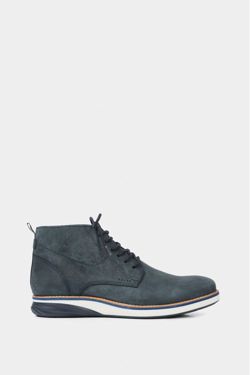 Botas casual play de cuero para hombre efecto envejecido Azul