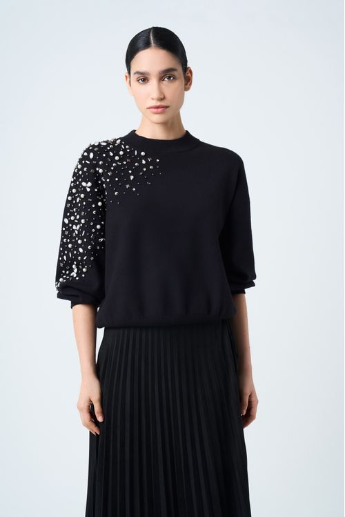 Sweater Ocaso tejido para mujer cristales