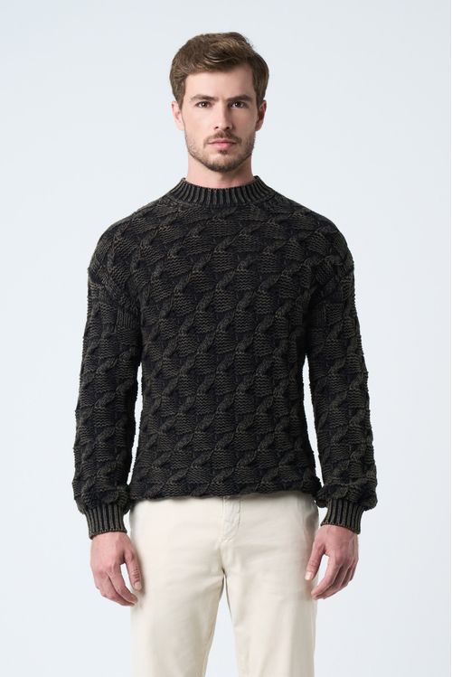 Sweater Erice grueso para hombre figuras geométricas