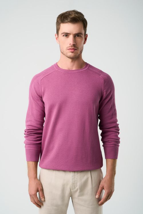 Sweater tejido en algodón para hombre manga ranglan